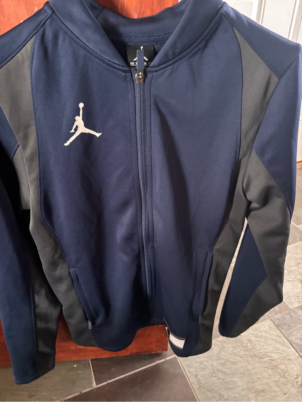 Jordan Navy and Gray Full-Zip Performance Jacket